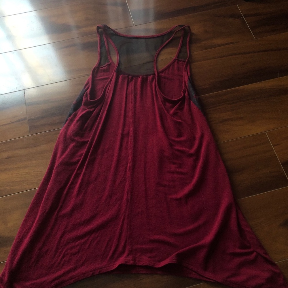 Deep Red velvet Skull tank